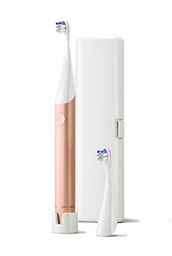 Jetpik JP300 Moderne Sonic Wiederaufladbare Zahnbürste für Erwachsene – 5 Bürsten-Modi, Premium-Aluminium-Körper, wasserdicht, USB-Induktionsladung, tragbares Reiseetui inklusive, rotgoldfarben