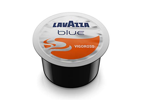 Lavazza Blue Espresso Vigoroso Kaffeekapseln, Arabica und Robusta Kaffeepads kompatibel mit Blue Kaffeemaschine, 100 Stück