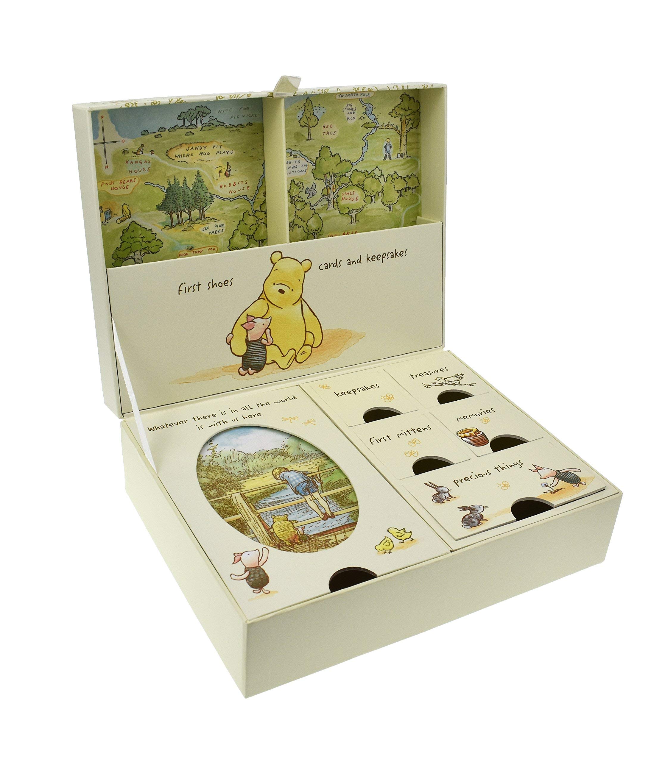 Pooh Classics Range Disney Keepsakes Baby Box with Compartments New (DI167), 200 g, yellow