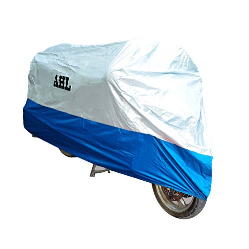 AHL 3XL Blau Wasserdicht Kälteschutz Regenschutz Staubdicht Faltgarage motorradgarage Motorroller abdeckplane Roller Abdeckung Motorrad abdeckplane Motorradabdeckung