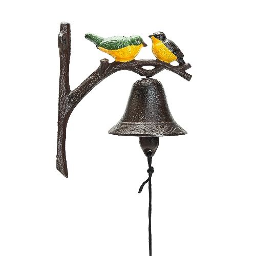 sungmor schwere Pflicht aus Gusseisen zum Aufhängen, Bell, Handbetrieb Deko Tür Bell, Wand montiert Farbe Vögel Bell, Garden & Home & Store & Outdoor Dekorationen