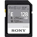 Sony SFE128 SDXC-Speicherkarte (SF-E Serie, UHS-II U3 V60, SDXC, Lesegeschwindigkeit, 270 MB/s, Schreibgeschwindigkeit 120 MB/s)
