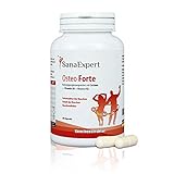 SanaExpert Osteo Forte, Nahrungsergänzung zum Erhalt von Knochen & Knochendichte, Calcium, Vitamin D3, K2, 90 Kapseln