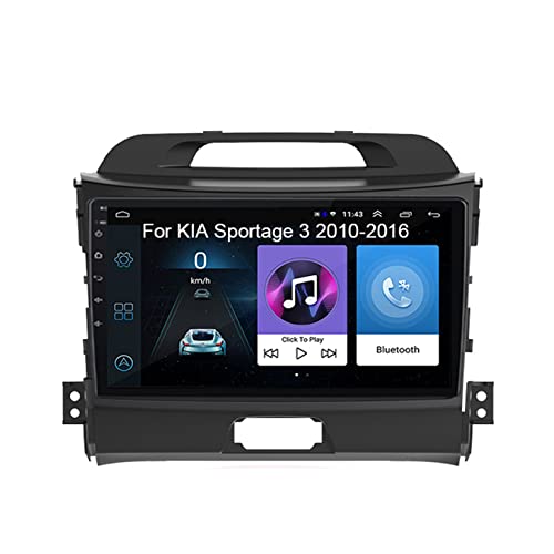 Android 10 9 Zoll Navigator für KIA Sportage 3 2010–2016, Autoradio, Touchscreen, Bluetooth, Autoradio, unterstützt WiFi, GPS, USB, Lenkradsteuerung, Bluetooth, Spiegelverbindung, vollständ