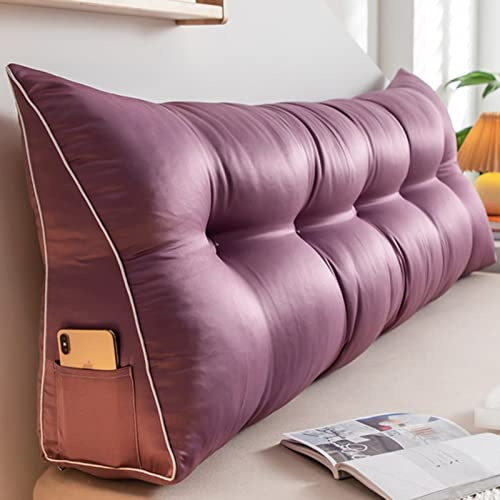 QQY Double Tatami Reading Pillow Large Bolster Headboard Backrest Positioning Support Cushion With Removable Cover, 4 Farben (Color : B, Size : 32X20"/80x50cm)