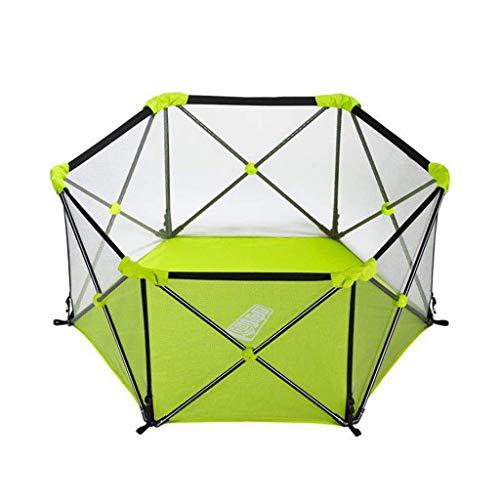 Laufstall Laufgitter Hexagon Baby-Laufgitter für drinnen/draußen, Faltbares und kompaktes Spielbereichstor für Baby-Kleinkinder ohne Bälle