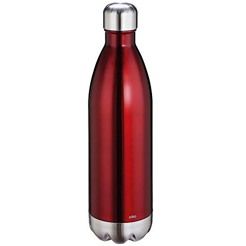 Cilio 543544 Elegante Isoliertrinkflasche, 18/10 Stahl, schwarz