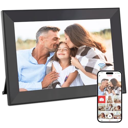Hesmor Digitaler Bilderrahmen mit 15,6 Zoll, WiFi-Touchscreen, IPS-FHD-Bildschirm, digitaler Bilderrahmen, integrierter 32-GB-Speicher, mit Frameo-App, um Fotos überall zu teilen