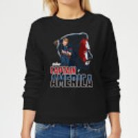 Avengers Captain America Damen Pullover - Schwarz - XXL - Schwarz