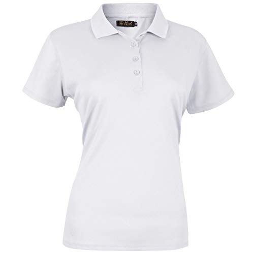 Island Green Damen Golf Plain-Polo-Hemd - Weiß - 18