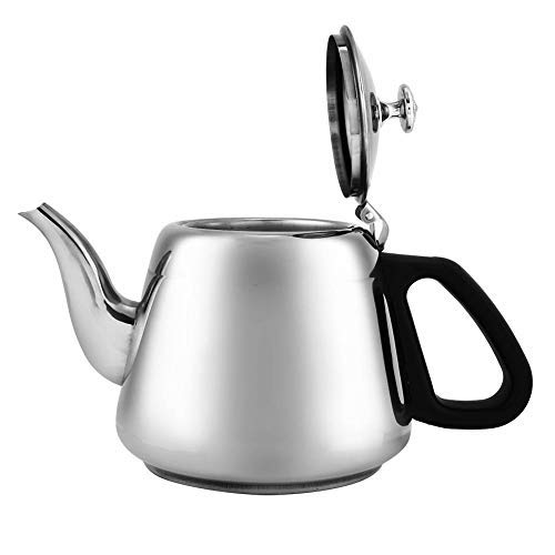 Teekanne, 1,5 l/2 l Edelstahl-Teekanne Kaffeekanne Teekanne Heißwasserkessel mit Filter Geeignet für alle Arten von Dekorationsstilen(2L)