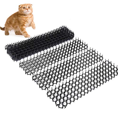 Katzenabwehrmatte, 10 Stück Katzenmatte mit Spikes, Anti-Katzenmatte, Abschreckmatte für Katzen drinnen und draußen