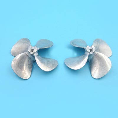 SFUO 4x60mm Zinklegierung 4 Klingen Propeller Volle Tauchmetallpaddel CW CCW Ersatzteile Fit für RC Fishing Bait Tug Boat Load Ship Für Rcboat-Propeller (Color : 1pair 4mm)