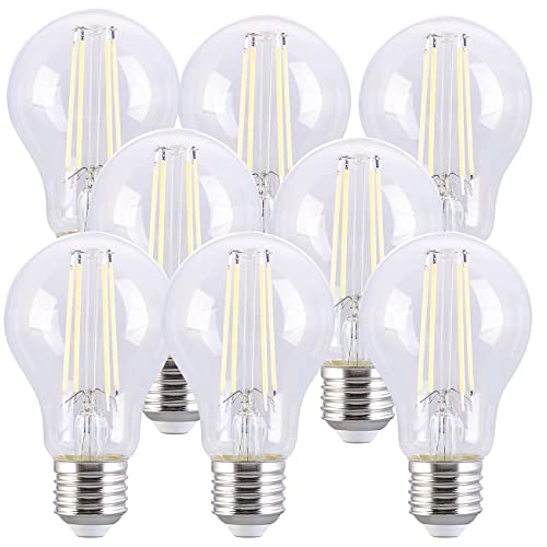 Luminea Filament-Leuchtmittel: 8er-Set LED-Filament-Lampen E27, 7,2 W (ersetzt 60 W), 806 lm, weiß (E27 LED-Filament-Birnen)