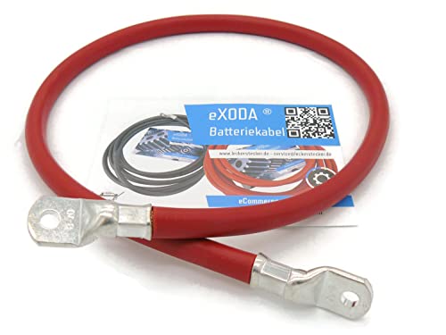 eXODA Batteriekabel 70 mm² 80cm mit Kabelschuhen M8 Rot