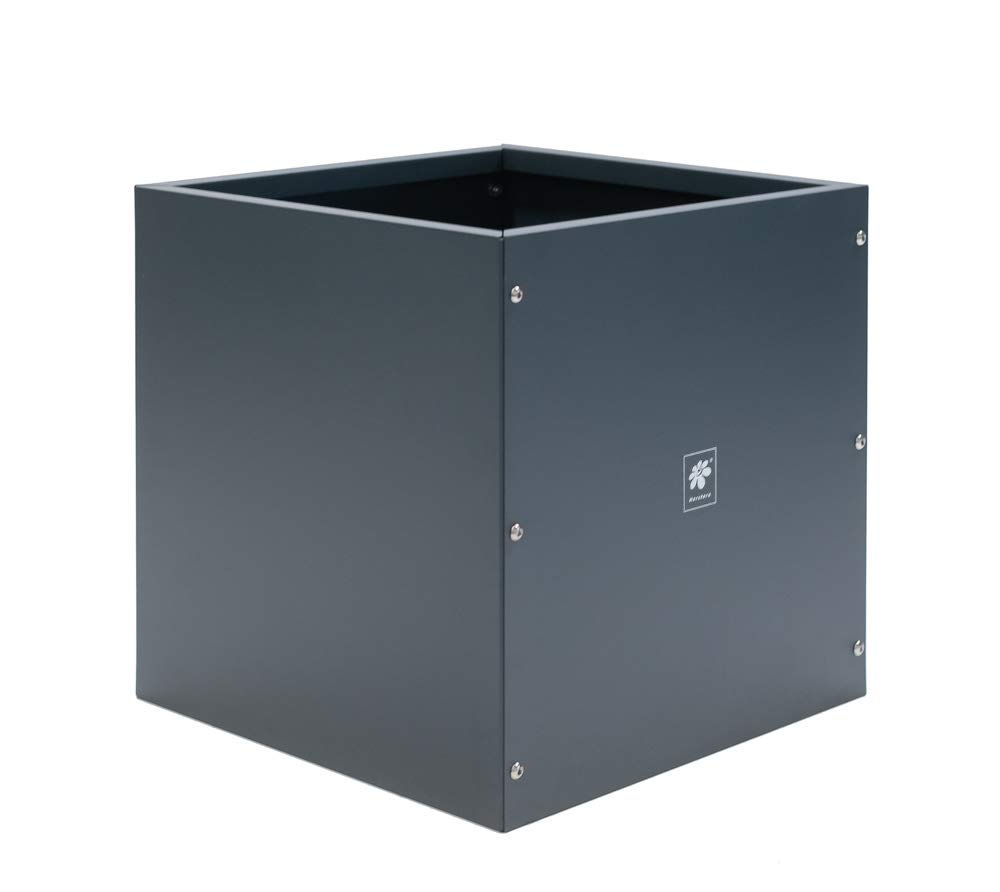 Herstera Garden Stahl Pflanzkübel Cube | Anthrazit | 70x70x70 cm