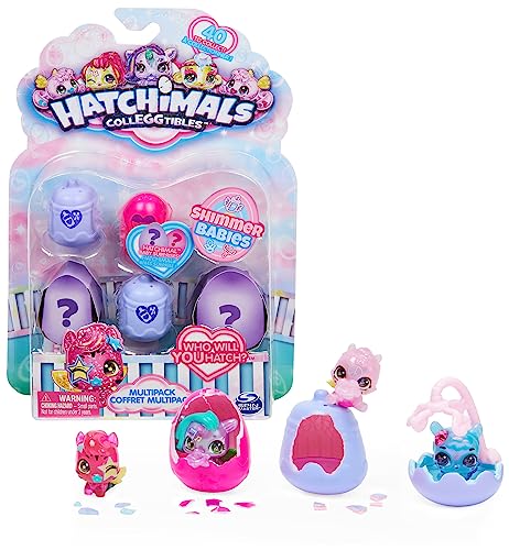 Hatchimals CollEGGtibles Shimmer Babies Multipack - mit 4 niedlichen Figuren und Baby-Überraschung, für Kinder ab 5 Jahren