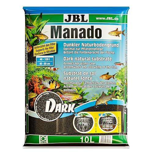 JBL Manado Dark 6703700, Naturbodengrund, 10 l, Dunkelbraun