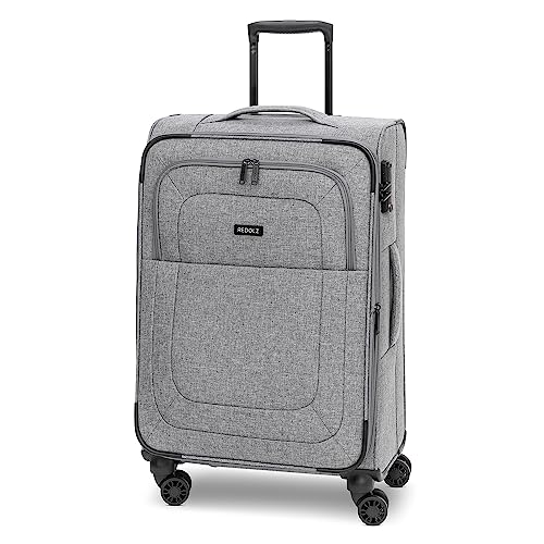 REDOLZ Essentials 12 MEDIUM Weichschalen Koffer für Männer & Frauen | Leichter Trolley 67 cm mit 4 Doppelrollen & TSA-Schloss (mit Dehnfalte erweiterbar)