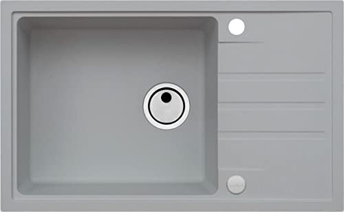 Küchenarmatur aus Granit und mit einer Einzelschüssel von Alveus Intermezzo 130 - Beton - 1313081