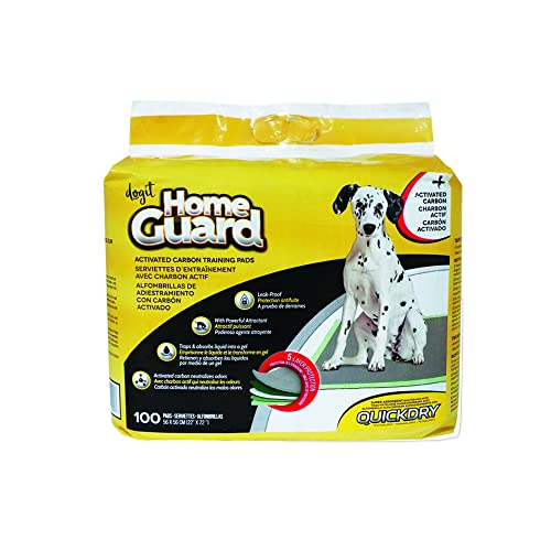 Dogit HomeGuard Aktivkohle Hundetrainingspads, Einweihungspads für Hunde, Medium, 100 Stück