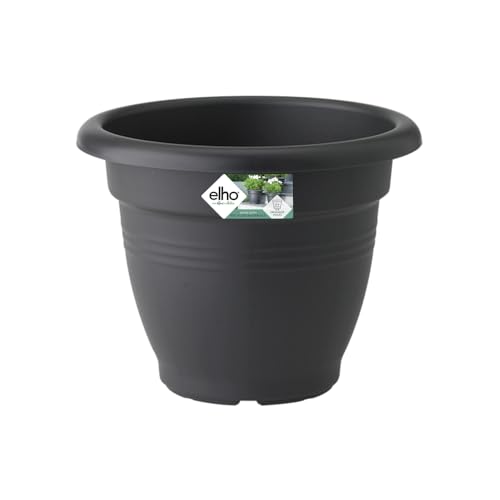 Elho Green Basics Campana 50 - Blumentopf für Außen - Ø 48.2 x H 38.4 cm - Schwarz/Living Schwarz