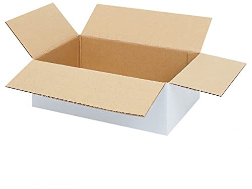 Faltkartons 300x200x100 mm weiß | Versandkartons - Faltkartons in weiss | Karton - DHL Pakete für Versand | Menge wählbar (25 - 1000 Stück) (500)