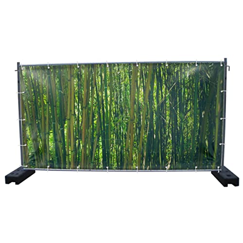 Warenfux24 Bambus (3119) - Gartensichtschutz, Motivbanner, Sichtschutz Garten, Gartendeko, 340 x 173 cm, Mesh (winddurchlässig)