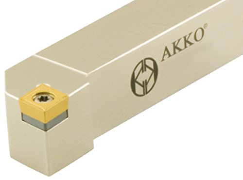 AKKO External Turning Toolholder, Metal Lathe Tool, Indexable Alpha Coated CNC Machining Tools, Industrial Metal Working Tools for HSS, Stainless Steel, SCLCR 1010 E06, Right Hand
