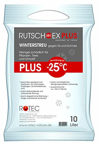 RUTSCH-EX Plus Winterstreu 10l Säcke Auftau und Abstumpfend mit Calciumchlorid, Streugut (4x 10L)