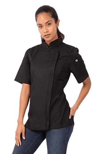 Chef Works Damen BCWSZ006BLKXS Kochjacke, schwarz, X-Small