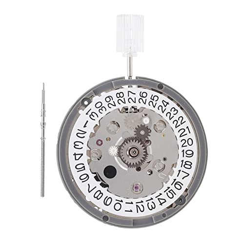 KELING Uhrwerk NH34 NH34A 3-stelliger Kalender, automatisches Uhrwerk, hohe Präzision, Zubehör für Uhren, silber