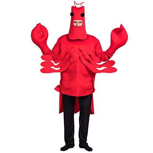 EraSpooky Herren Hummer Kostüm für Karneval Halloween Fasching Overall Hut und Klauen