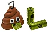 PROtastic Poo Emoji Kotbeutelspender und 3 Nachfüllbeutel