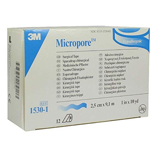 Micropore Vliespflaster 9,1 Mx2,5 cm Weiß 1530-1, 12 St