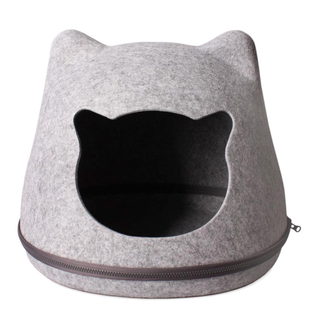 Katzenhöhle Design Katzenbett aus Filz Katzenkissen mit Zipp zum Öffnen waschbar