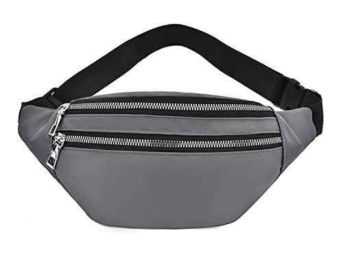 Unisex Sport Casual Hüfttasche Leichte Crossbody Schultertasche Mode Brusttasche, grau, Einheitsgröße, Slingback