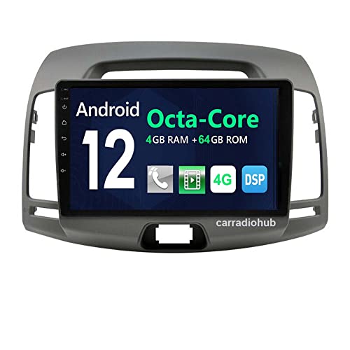 Autosion Android 10 Auto-DVD-Player, GPS, Stereo-Haupteinheit, Navi-Radio, Multimedia, WLAN, für Hyundai Santa Fe 2006 2007 2008 2009 2010 2011 2012, unterstützt Lenkradsteuerung