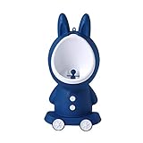 TOYANDONA Jungen Töpfchen Urinal, süßes Kaninchen abnehmbare Töpfchen Urinal mit lustiger Zielscheibe für Jungen (dunkelblau)
