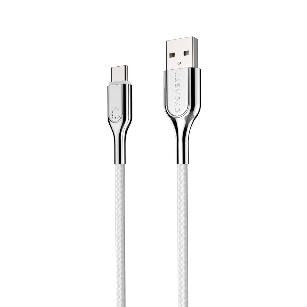 Cygnett Armored 2.0 USB-C auf USB-A (3A / 60W) Kabel 1M-Weiß