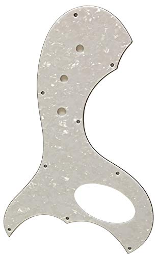 Guitar Parts Plektrumschutz für Fano TC6, Standard-Stil, 4-lagig, Perlweiß