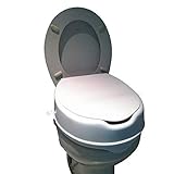 Toilettensitzerhöhung mit Deckel | hygienischer und widerstandsfähiger | Toilettensitzerhöhung weiß