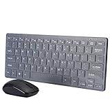 Wireless Keyboard Mouse Set, 2,4 G USB Wireless Ultra Slim Keyboard Mouse Combo Home Office Business Poratble Tastatur/Mäuse mit Tastaturschutz, für Desktop/Laptop(schwarz)
