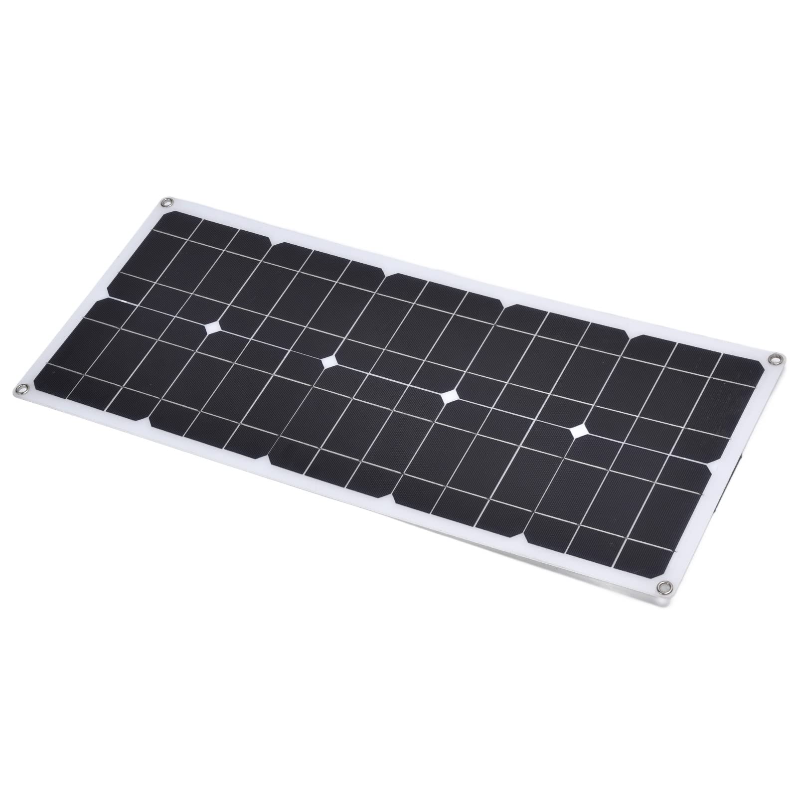 FOLOSAFENAR 50w Solarpanel, Solarpanel Flexibler monokristalliner Dual-USB mit dünnem und leichtem Design für den Außen- und Innenbereich