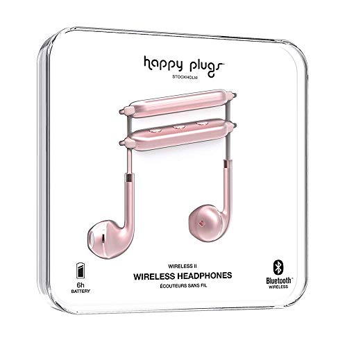 Happy Plugs Drahtlose II Kopfhörer (Bluetooth, mit Fernbedienung und Mikrofon) One Size Roségold