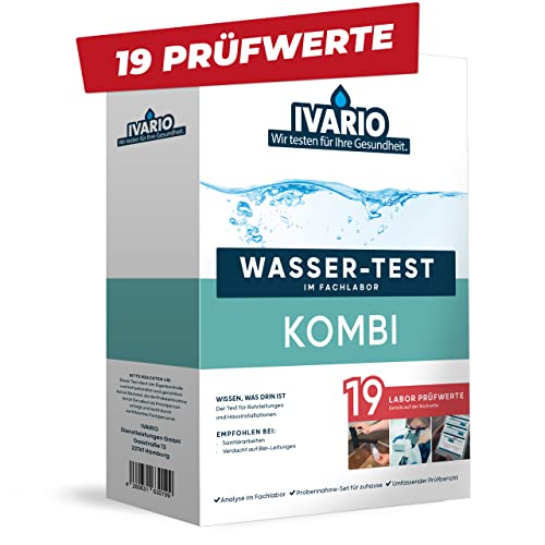 Labor-Wassertest Kombi (14-in-1) für Trinkwasser/Leitungswasser, Express-Analyse im Deutschen Fachlabor mit 14 Prüfwerten/24h-Versand/kostenlose Expertenberatung/Einfache Probenahme
