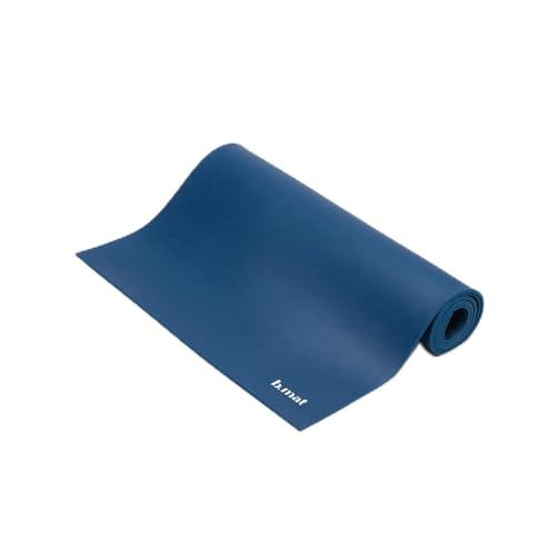 B Yoga Yogamatte B Mat Strong, Sport- und Fitnessmatte aus Naturkautschuk (Deep Blue, Maße: 215 cm x 66 cm x 0,6 cm; Gewicht: 2,6 kg)