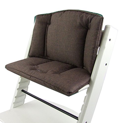 BAMBINIWELT Ersatzbezug Bezug Sitzkissen Kissen-Set Sitzverkleinerer kompatibel mit STOKKE Tripp Trapp für Hochstuhl-Kinderstuhl MELIERT (meliert mittelbraun)