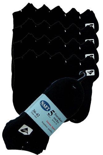 20 Paar Damen Kurzschaft Sneaker Sport Socken Füsslinge schwarz 36-42 40-46,Grösse 36/42