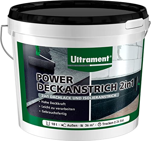 Ultrament Power Deckanstrich Isolieranstrich Dachlack 2in1, 10 Liter